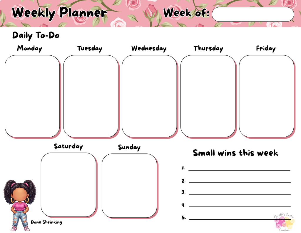 The Audacity Collection — Weekly Desk Planner