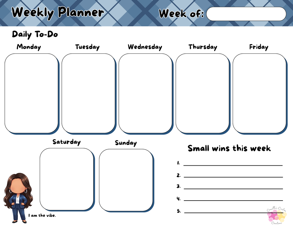 The Audacity Collection — Weekly Desk Planner