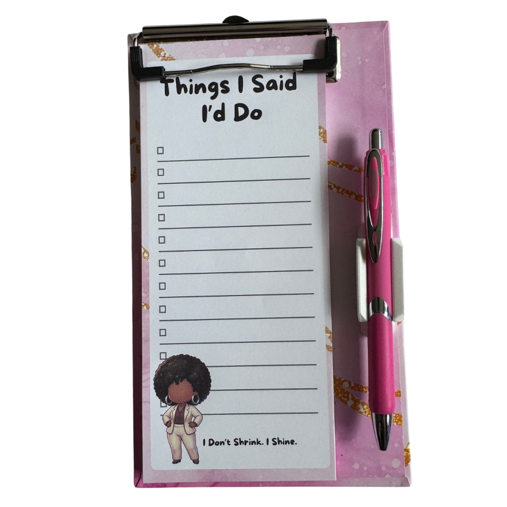 The Get It Done Bundle — Clipboard, To Do List Notepad & Pen | The Audacity Collection