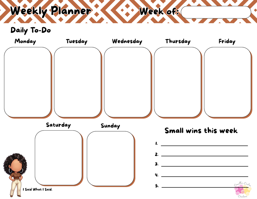 The Audacity Collection — Weekly Desk Planner
