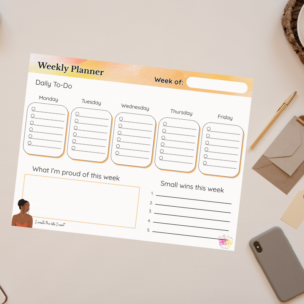 Plan Boldly. Live Unapologetically - Weekly Desk Planner
