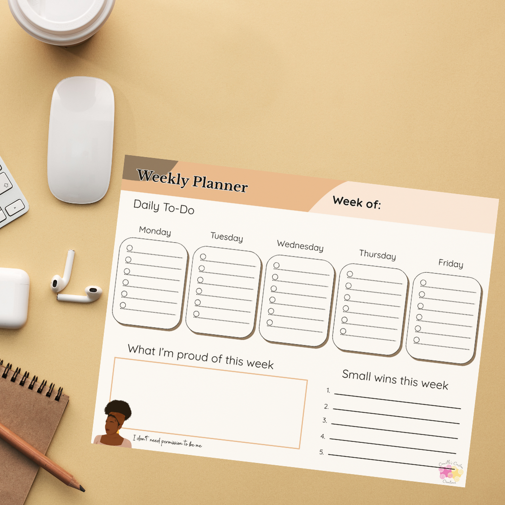 Plan Boldly. Live Unapologetically - Weekly Desk Planner