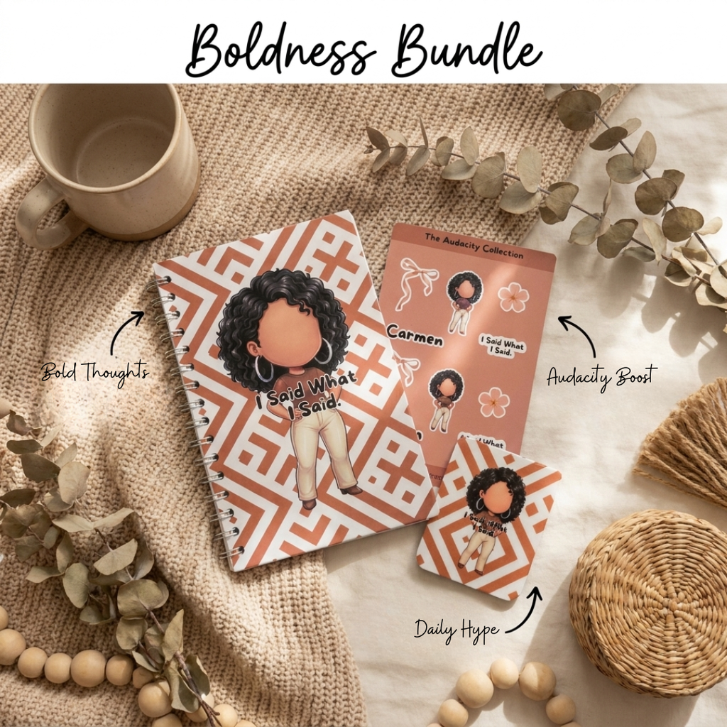The Boldness Bundle — Journal, Bookmark & Sticker Sheet | The Audacity Collection
