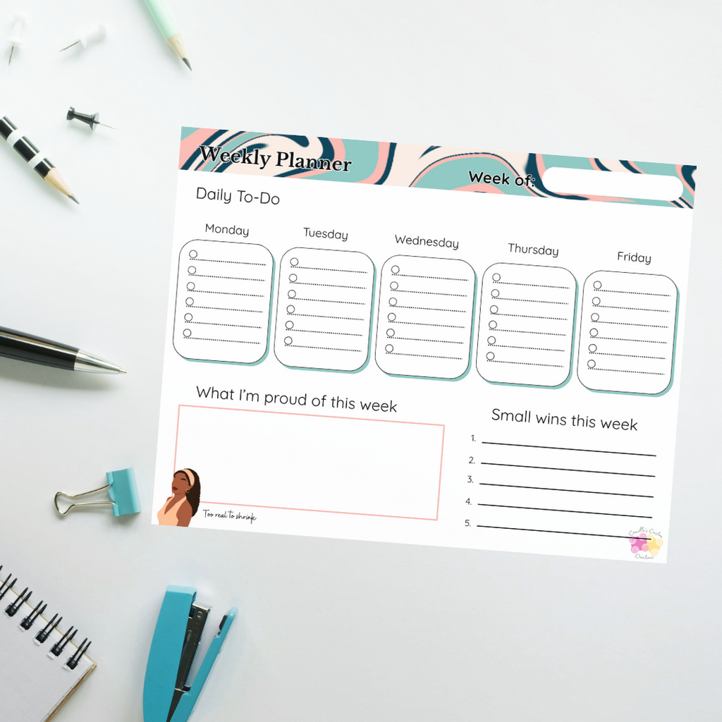 Plan Boldly. Live Unapologetically - Weekly Desk Planner