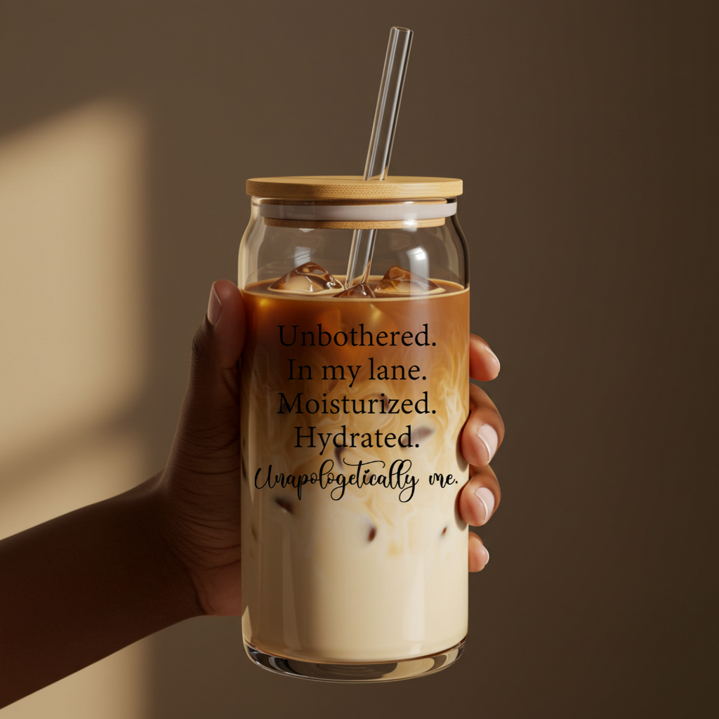 Unbothered - 16 oz Glass Tumbler