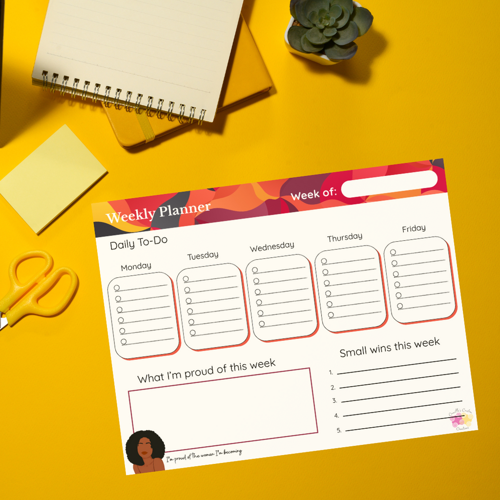 Plan Boldly. Live Unapologetically - Weekly Desk Planner